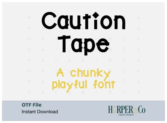 Caution Tape: Bold Display Font for High-Impact Designs