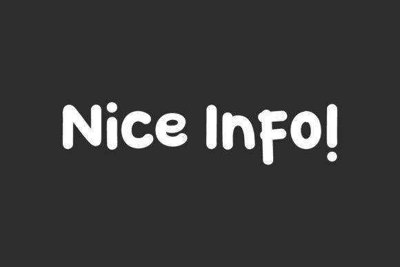 Nice Info: The Playful Comic Display Font for Memorable Brands
