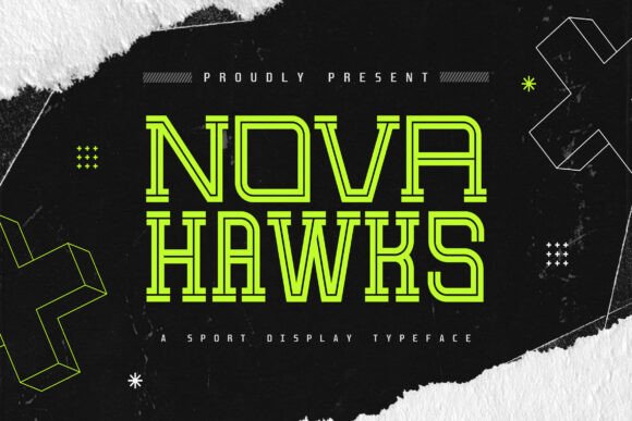 Nova Hawks: The Energetic Display Typeface for Bold Branding
