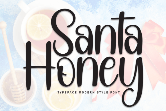 Santa Honey: A Handwritten Display Font for Joyful Branding