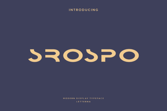 Srospo Modern Futuristic Typeface for Creative Projects