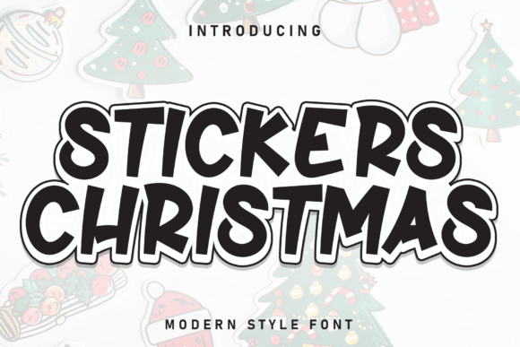Stickers Christmas: A Handwritten Display Font for Editorial Design